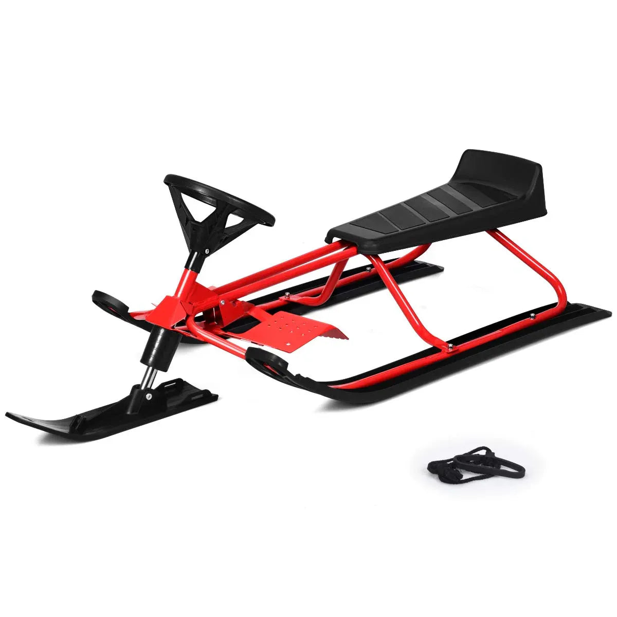 Snow Racer Sled, Ski Sled Slider Board with Twin Brakes - image 1
