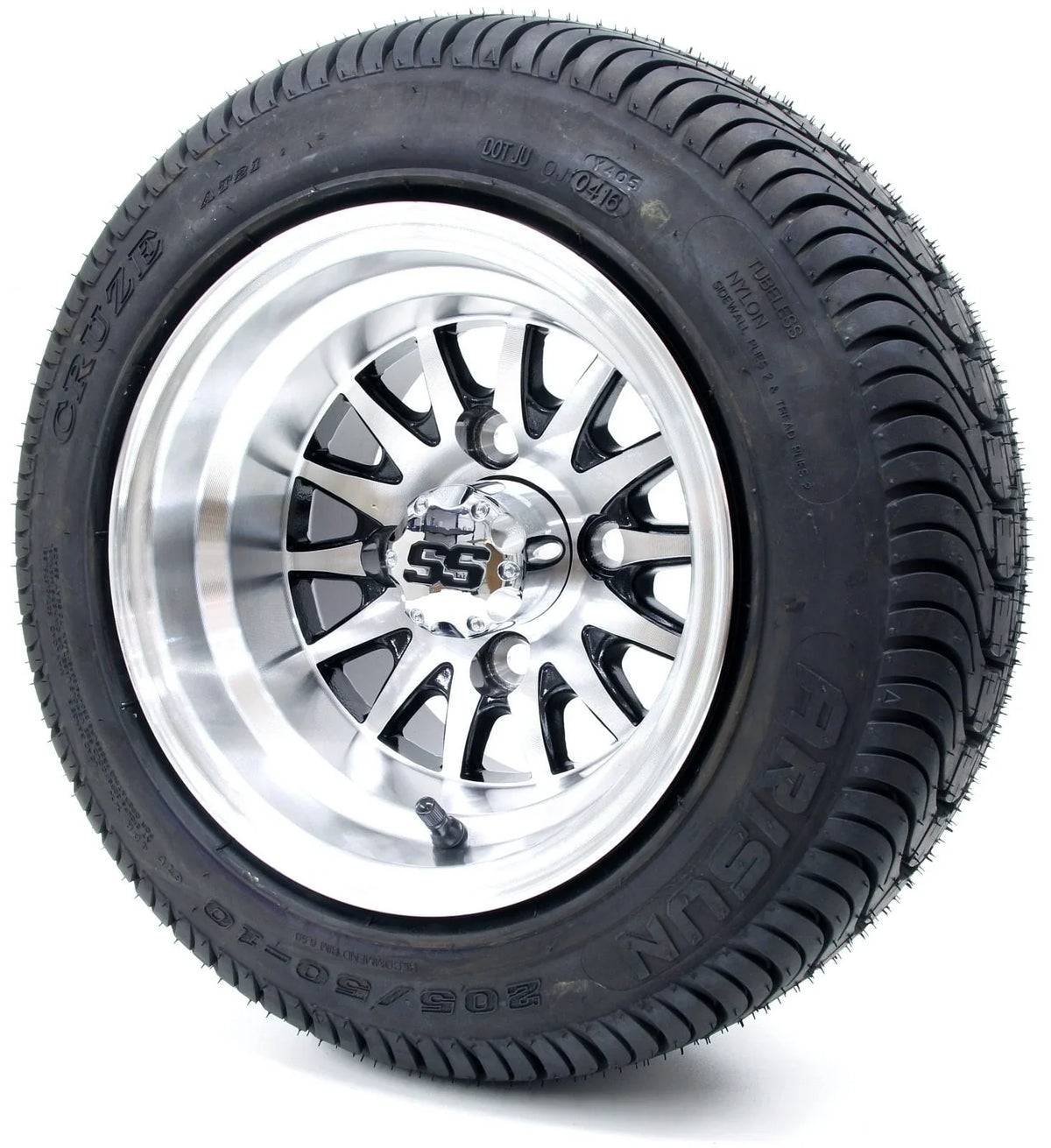 Golf Cart Wheels and Tires - 10" Medusa SS & (205/50 - 10 or 205/65 - 10) - Set of 4 - image 1