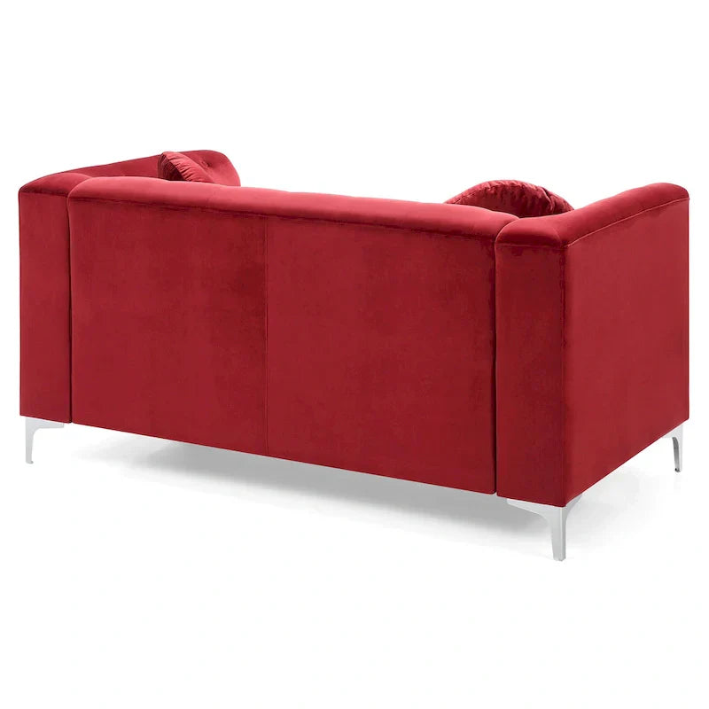 Velvet Button-Tufted Pompano Loveseat - image 26
