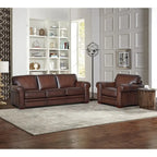 Hydeline Brookfield Premium Top Grain Leather Sofa and Chair Set - image 1