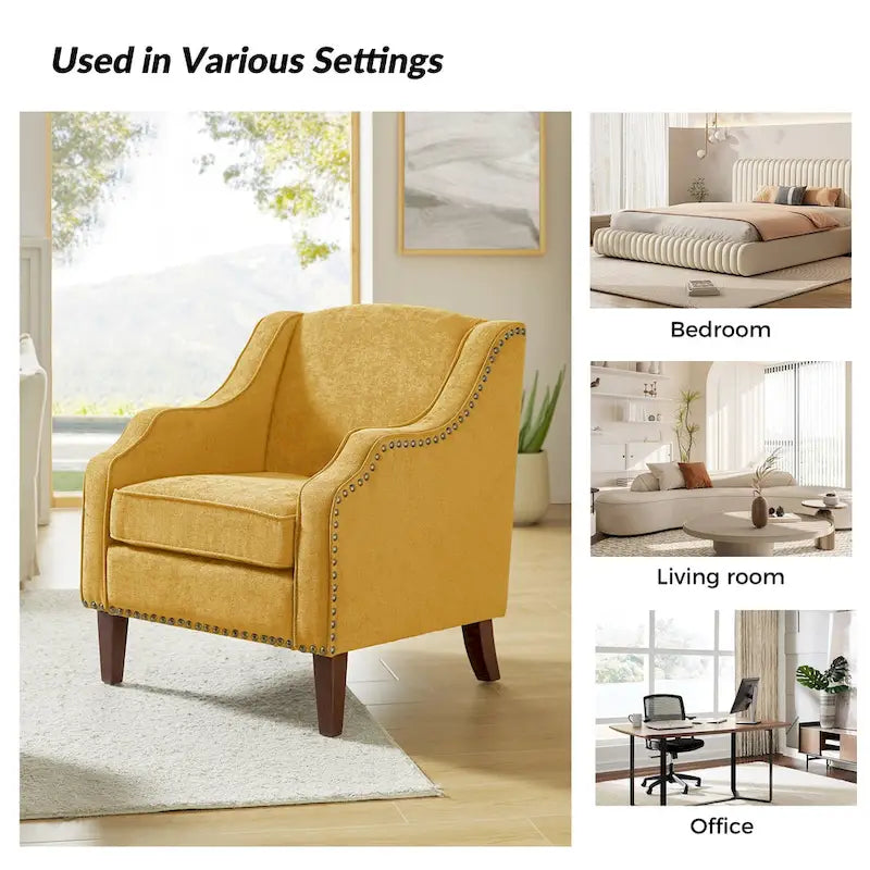 Set of 2 Lucretius Armchairs with Nailhead Trim by HULALA HOME - image 13