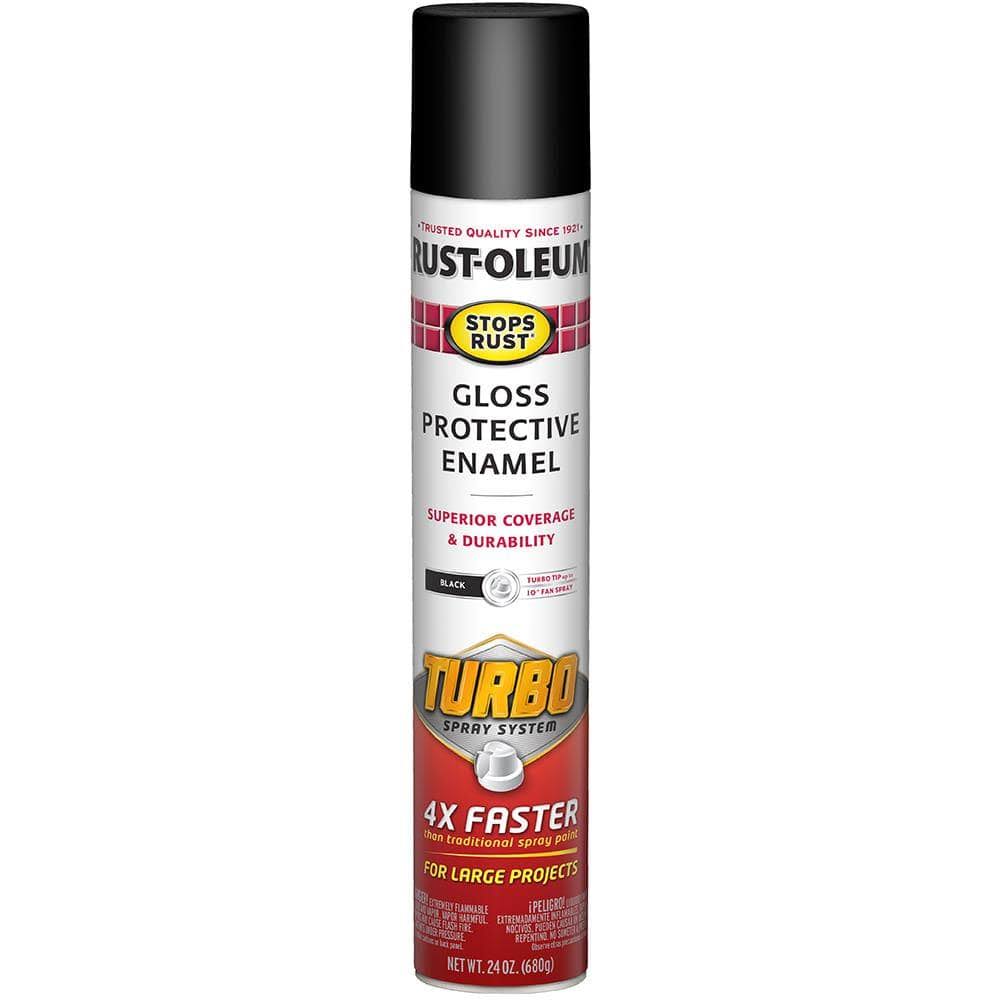 Rust-Oleum 334128-6pk Stops Rust Turbo Spray Paint 6 Pack Gloss Black - image 1