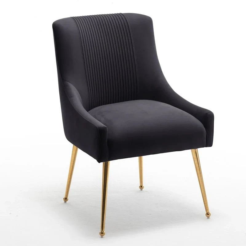 SEYNAR Set of 6 Modern Glam Boucle Velvet Dining or Vanity Chairs with Rear Handle - image 26