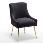 SEYNAR Set of 6 Modern Glam Boucle Velvet Dining or Vanity Chairs with Rear Handle - image 26
