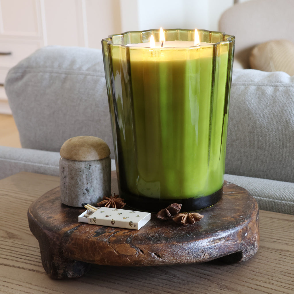 Sand + Fog 57 oz. Scalloped Candle with Rubber Wood Lid - image 4