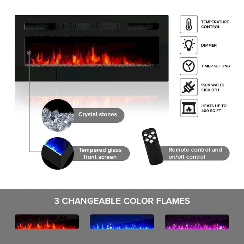 Modern 63-Inch TV Stand with Reno 05 Electric Fireplace - image 10