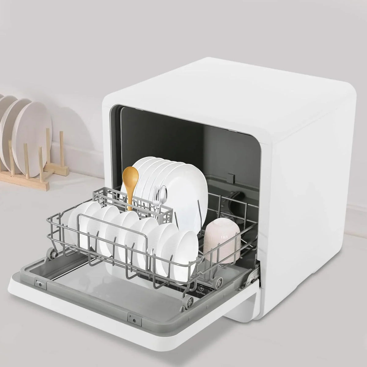Countertop Dishwasher Compact Dishwasher, Mini Dishwasher with 4.8L Built-in Water Tank 110V Portable Dishwasher 5 Washing Programs 360- Dual Spray - image 3