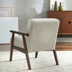 Mid Century Accent Lounge Chair with Cushioned Seat and Wooden Frame - image 13