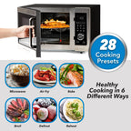 PowerXL Microwave Air Fryer Plus, Stainless Steel / Black, 1cu. ft. - image 3