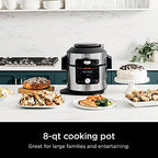 Ninja OL701 Foodi 14 in 1 SMART XL 8 Qt. Pressure Cooker Steam Fryer with SmartLid & Thermometer   Auto Steam Release, that Air Fries, Proofs & More, 3 Layer Capacity, 5 Qt. Crisp Basket, Silver/Black - image 9