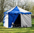 WEEKEND SALE Camping Tent Medieval Knight Harold square Blue- White Water proof Tent 3x3 M - image 1