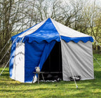 WEEKEND SALE Camping Tent Medieval Knight Harold square Blue- White Water proof Tent 3x3 M - image 1