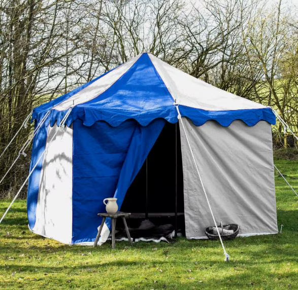 WEEKEND SALE Camping Tent Medieval Knight Harold square Blue- White Water proof Tent 3x3 M - image 1