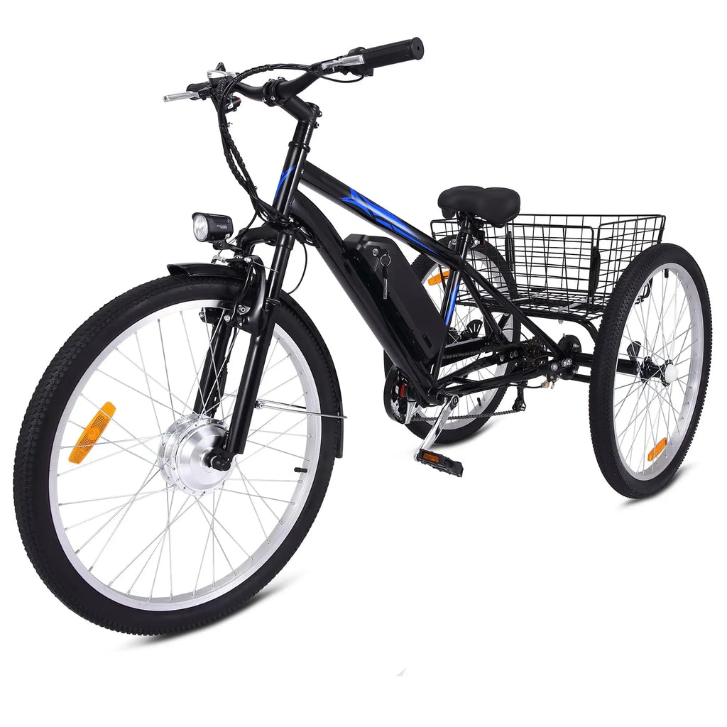 Garvee 3 Wheel Electric Bicycle for Men Women, 350W Motor Electric Tricycle for Adults, 26" Fat Tire Motorized Bicycle w/ 36V 10Ah Removable Battery, 7 Speed Electric Trike up to 50+ Miles, 3 Modes - image 1