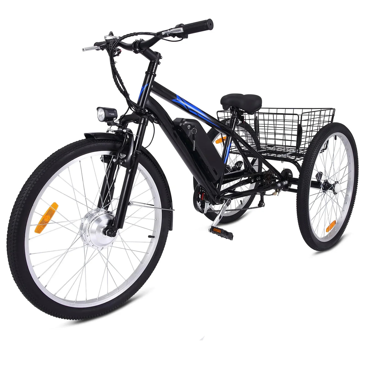 Garvee 3 Wheel Electric Bicycle for Men Women, 350W Motor Electric Tricycle for Adults, 26" Fat Tire Motorized Bicycle w/ 36V 10Ah Removable Battery, 7 Speed Electric Trike up to 50+ Miles, 3 Modes - image 1