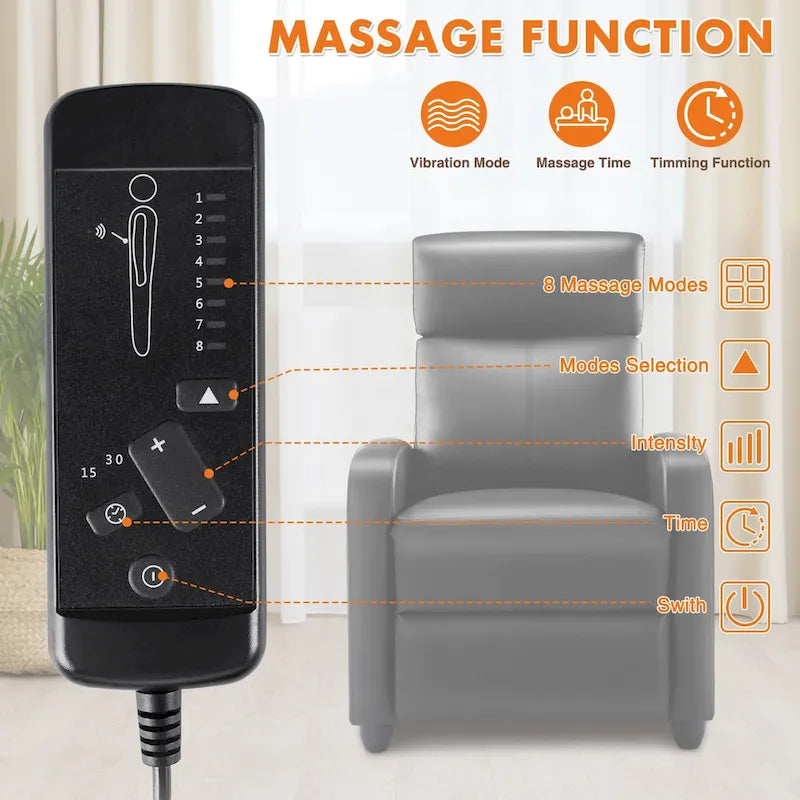 Versatile Recliner Chair with 8 Massage Settings and Lumbar Support for Ultimate Relaxation and Home Theater Experience - image 5