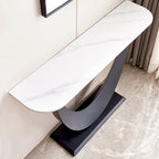 Contemporary Console Table with Elegant Design, Metal Frame, and Adjustable Foot Pads for Entryway - image 21