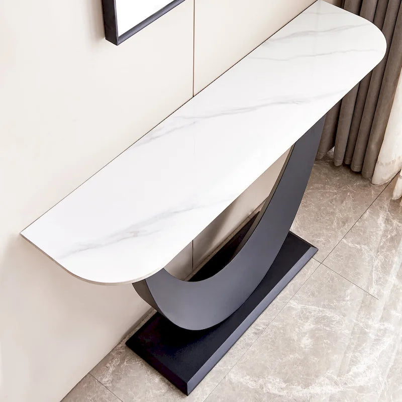 Contemporary Console Table with Elegant Design, Metal Frame, and Adjustable Foot Pads for Entryway - image 21