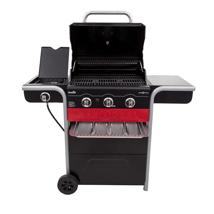 Gas2Coal 3-Burner LP Gas & Charcoal Outdoor Combination Grill - image 2