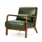 Glitzhome Set of 2 Mid-Century Modern PU Leather Accent Chairs - 30.75H with Cushions (25.75W x 33.75D) - image 27