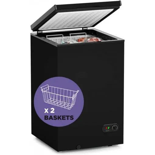 Northair 3.5 Cu Ft Chest Freezer, Black – Quiet Compressor, 2 Removable Baskets, 7 Temp Settings - image 1