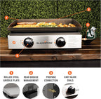 Blackstone 1666 22” Tabletop Griddle with Stainless Steel Faceplate, Powder Coated Steel, Black - image 8