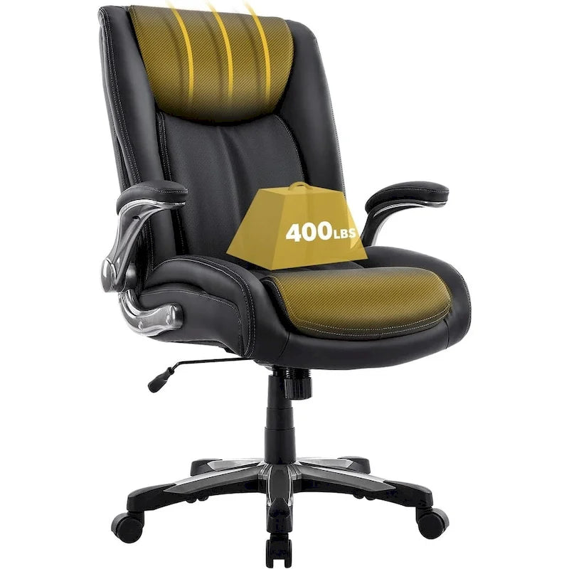 Ergonomic Office Chair with High Back Flip Up Armrests and Rolling Base - image 8