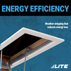 LITE 10ft Aluminum Attic Ladder, 375lb Capacity, Type IAA - image 6