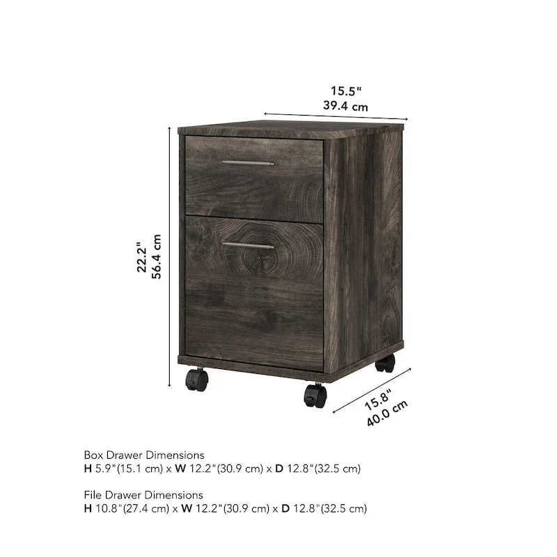 Bush Furniture Key West Mobile File Cabinet with 2 Drawers - image 44