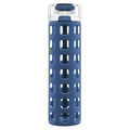 Ello Syndicate BPA-Free Glass Water Bottle with Flip Lid, Bold Blue, 20 oz. - image 1
