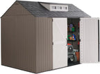 Rubbermaid Resin Outdoor Storage Shed With Floor Weather Resistant Gray Organization for Home - image 9