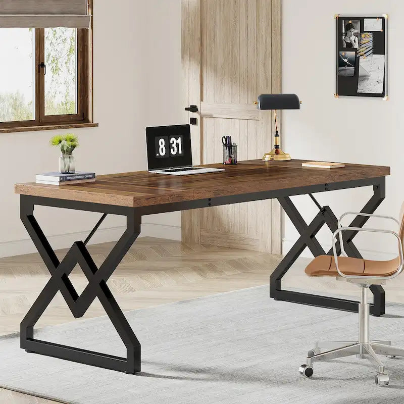 63-Inch Spacious Executive Desk for Home Office Use - image 1