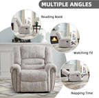 CANMOV Leather Recliner Chair, Classic and Traditional Manual Recliner Chair with Comfortable Arms and Back Single Sofa for Living Room, Nut Brown - image 21