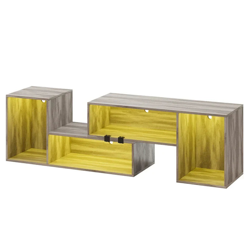 Modern Modular TV Stand with LED Lighting & Open Storage - image 12
