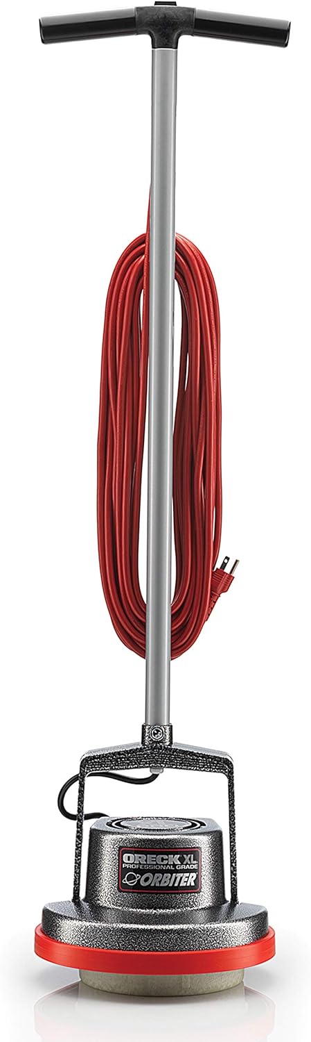 Oreck Commercial Orbiter Hard Floor Cleaner Machine, Multi-Purpose Floor Cleaning, Random Orbital Drive, Wide Cleaning Path, 50-Foot Long Cord, ORB550MC, Gray/Red - image 1