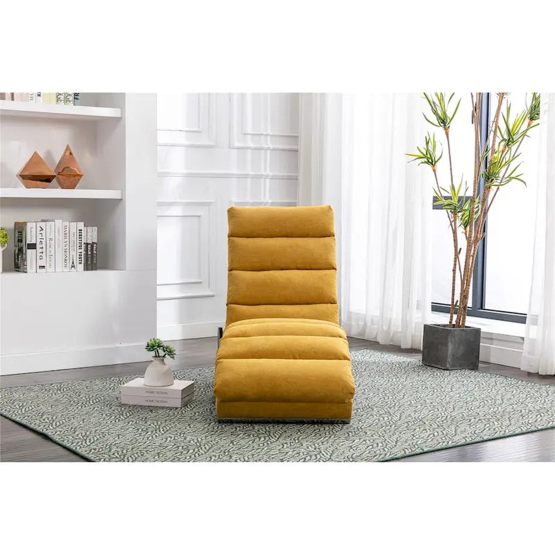 Linen Indoor Chaise Lounge Chair - Dimensions: 58.27" x 21.65" x 34.25" - image 9