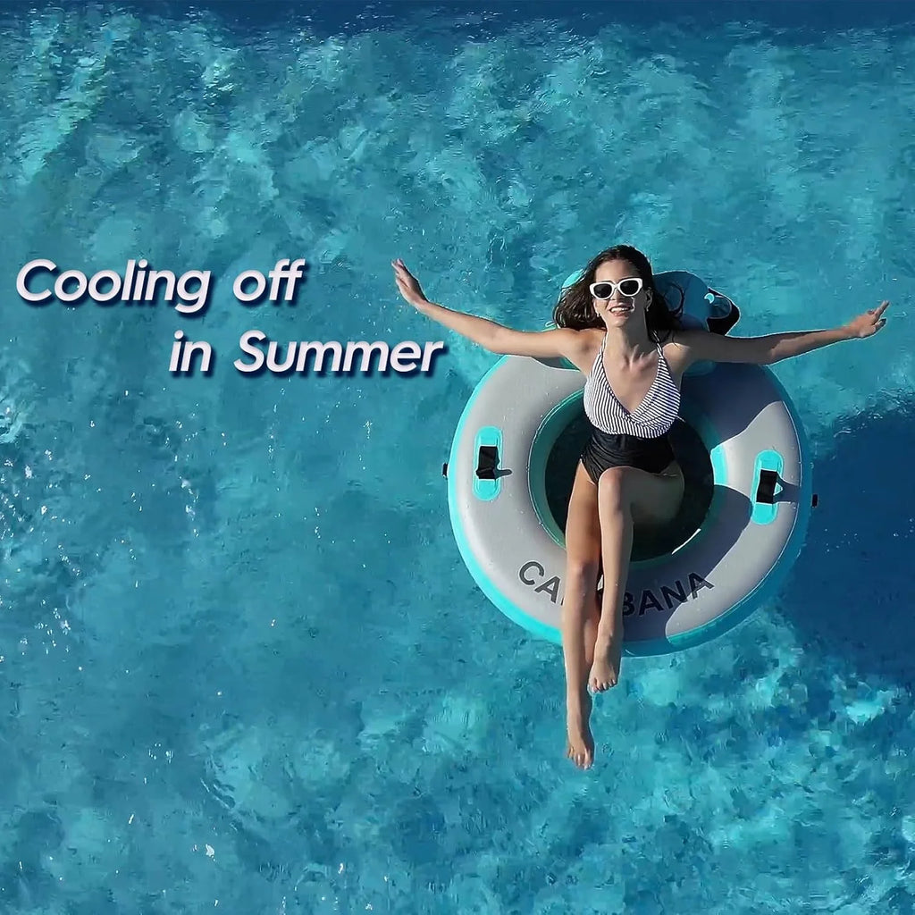 Round Floating Ring Hammock - Heavy Duty Inflatable Raft - image 13