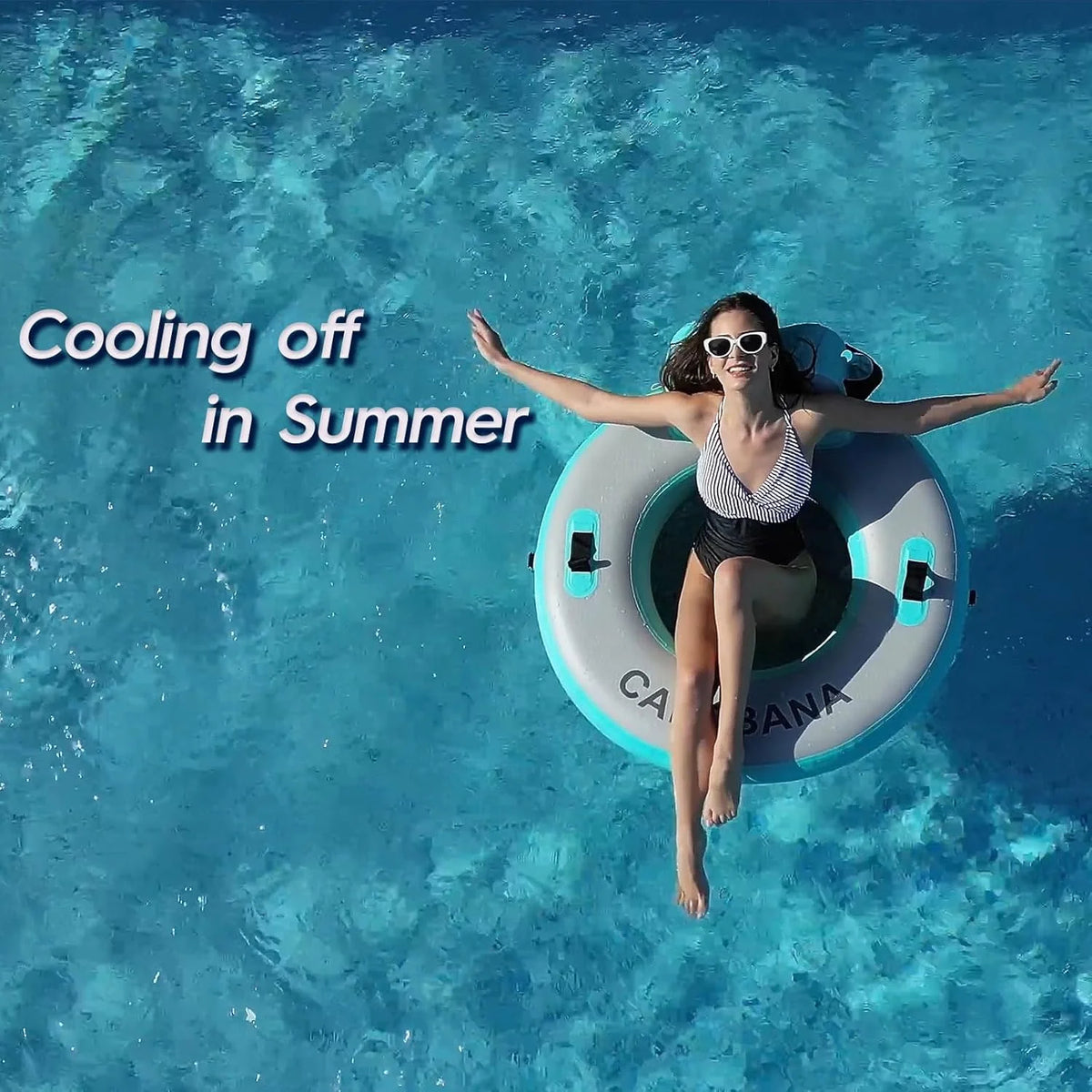 Round Floating Ring Hammock - Heavy Duty Inflatable Raft - image 13