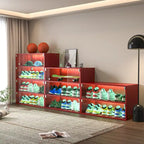 LED-Illuminated Glass Door Shoe Storage Cabinet for Sneakers - image 5