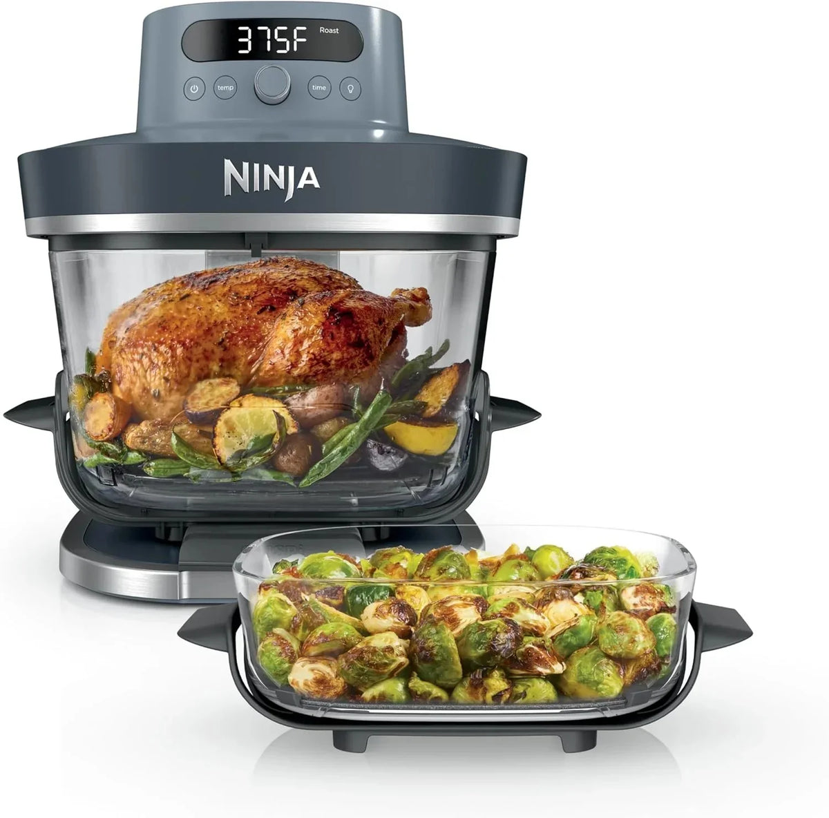 Ninja Crispi Pro 6-in-1 Glass Air Fryer / 6-Liter and 2.5-Liter Glass Containers with Storage Lids - image 2