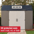 Rubbermaid Resin Outdoor Storage Shed With Floor Weather Resistant Gray Organization for Home - image 13