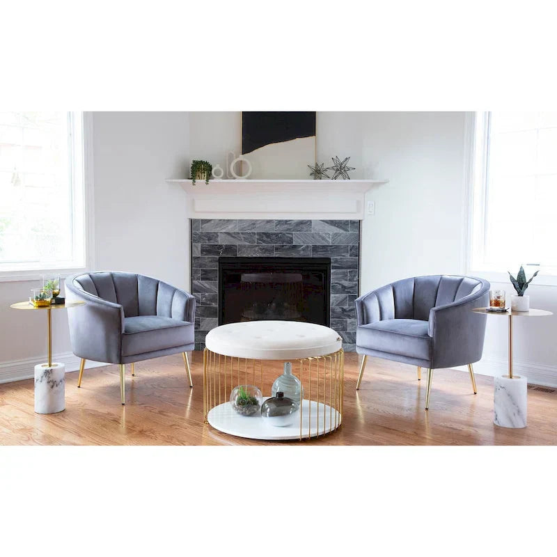 Randolf Velvet Accent Chair in Silver Orchid - image 32
