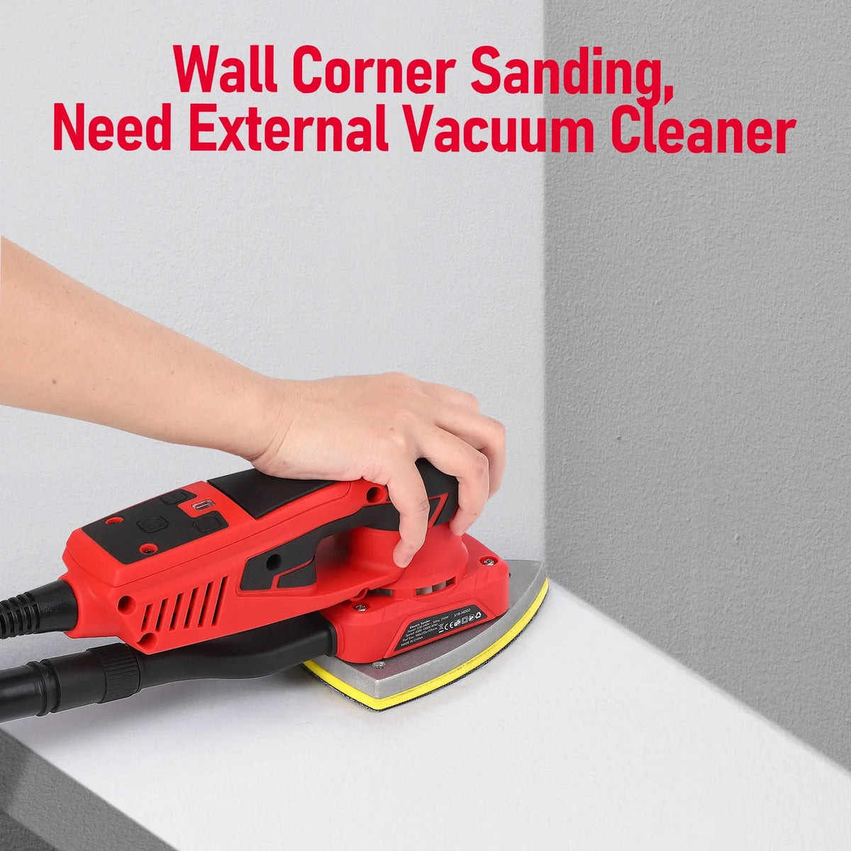 M optimized Electric Detail Sander with 12 Sanding Paper, 350W Brushless Motor Mouse Sander, Powerful & Low Vibration, 10000 RPM, for Wood Working - image 5