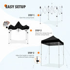 EAGLE PEAK 5x5 Pop up Canopy Tent Instant Outdoor Canopy Easy Set - up Straight Leg Folding Shelter（blue） - image 68