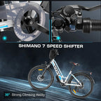 Vivi Electric Bike 26" City Commuter Electric Bike 48V 500W Step - Through Electric Bike 19.8MPH Electric Cruiser - image 27