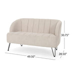 Christopher Knight Home Lupine Contemporary Fabric Loveseat with Hairpin Legs - image 18