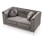 Velvet Button-Tufted Pompano Loveseat - image 29