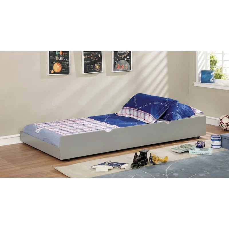 Furniture of America Pice Modern Twin Solid Wood Trundle Bed - image 3