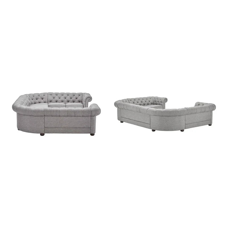 Gdansk 9-Person U-Shaped Chesterfield Sectional Sofa - image 11