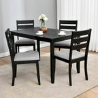 Set of 4 Slat Back Wooden Dining Chairs - image 24